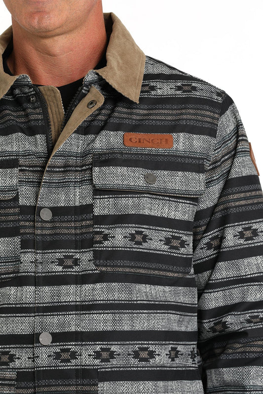 MILLER INTERNATIONAL MENS CLOTHING MENS STRIPE LINED 3/4 BARN COAT