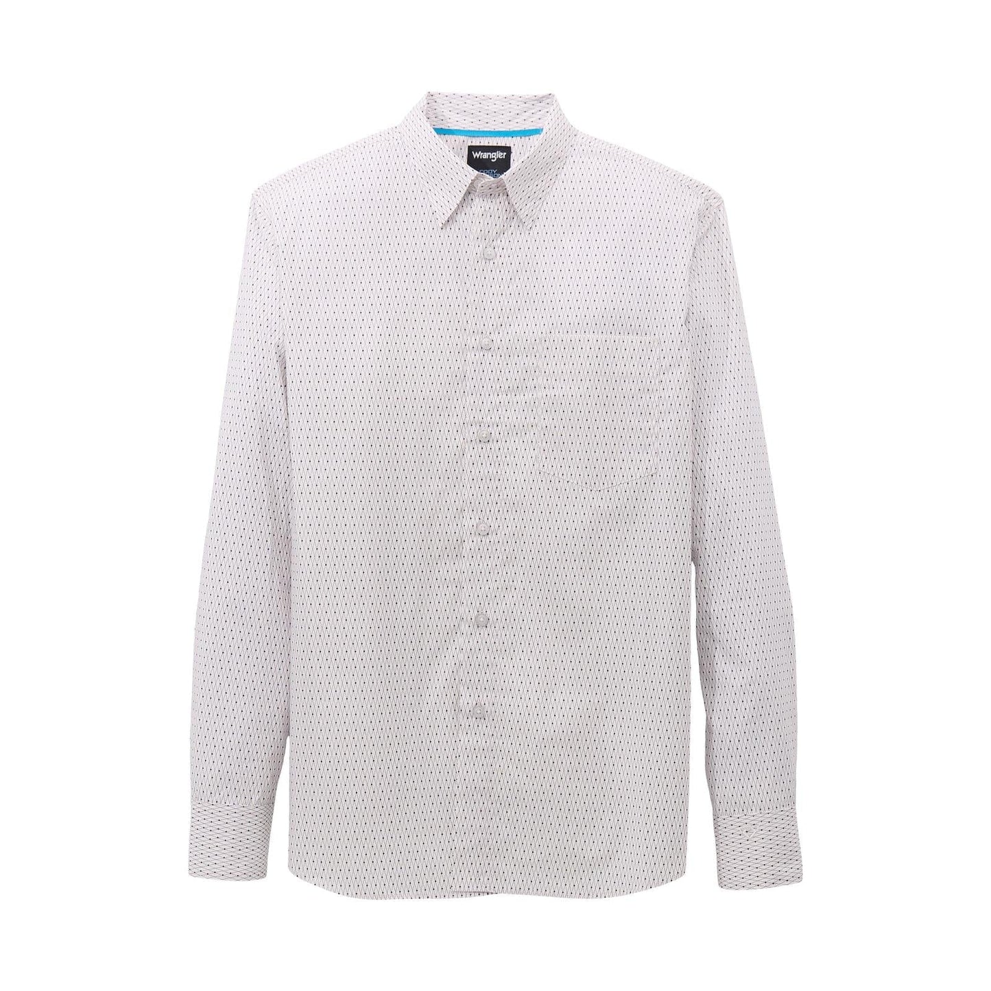 WRANGLER MENS CLOTHING MENS WHITE/FIG CODY JOHNSON WRANGLER L/S SHIRT