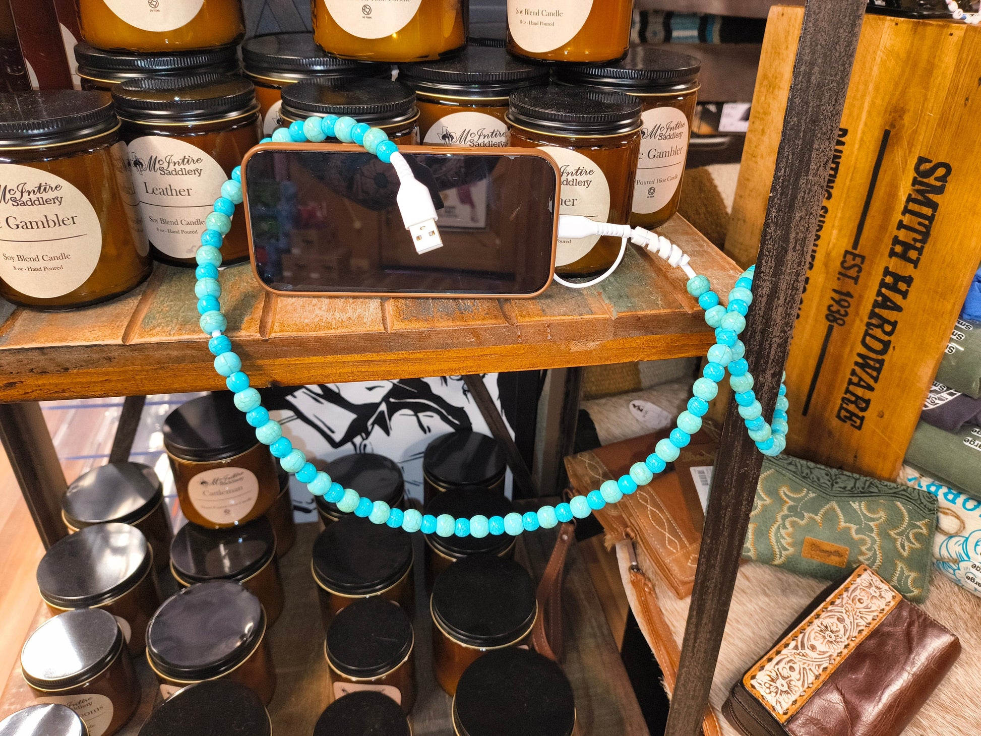 JR'S HOBBY HORSE ACCESSORIES Default TURQUOISE BEADED CHARGING CHORD