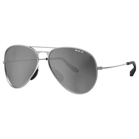 BEX SUNGLASSES ACCESSORIES WESLEY BRUSHED SILVER BEX SUNGLASSES