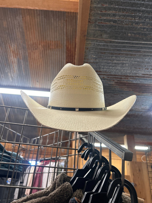 RESISTOL/HATCO HATS WHITE HORSE STETSON STRAW HAT