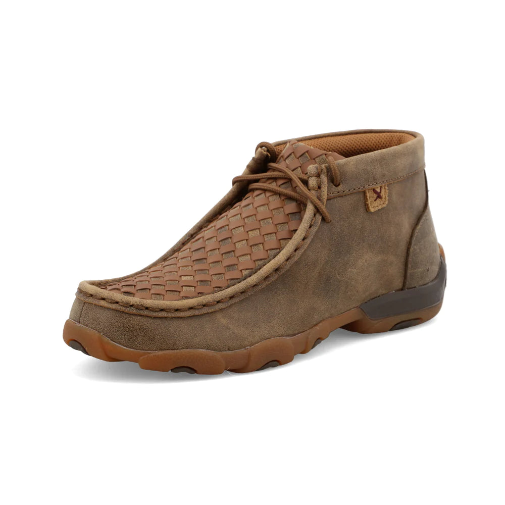 TWISTED X BOOTS BOOTS YOUTH TAN BASKETWEAVE TX DRIVING MOC