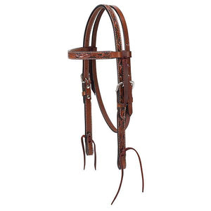 FLORAL TOOLED PONY HEADSTALL