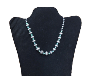 16" TURQUOISE & NAVAJO PEARL NECKLACE
