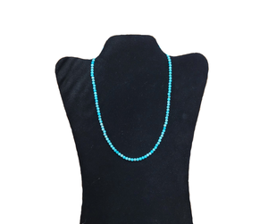 18" 3mm GENUINE TURQUOISE STONE NECKLACE