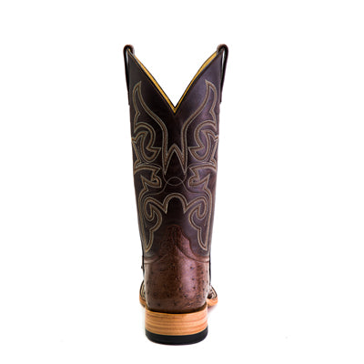 MENS KANGO TOBACCO FULL QUILL OSTRICH BOOTS