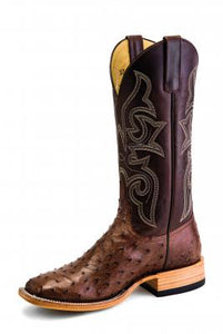 MENS KANGO TOBACCO FULL QUILL OSTRICH BOOTS
