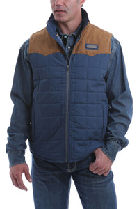 9/15 MENS QUILTED VEST W/ CORDUROY YOKES