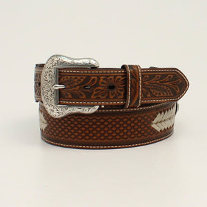 RAWHIDE ARROW STAMPED LEATHER BELT