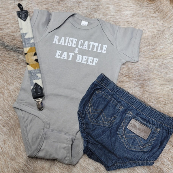 RAISE CATTLE EAT BEEF INFANT & TODDLER TEE