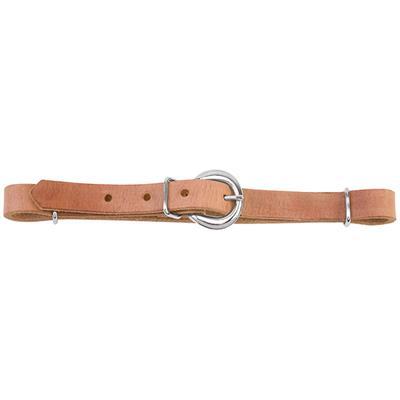 STRAIGHT LEATHER CURB STRAP - RUSSET