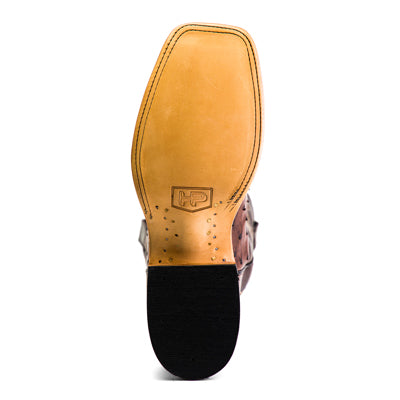 MENS KANGO TOBACCO FULL QUILL OSTRICH BOOTS