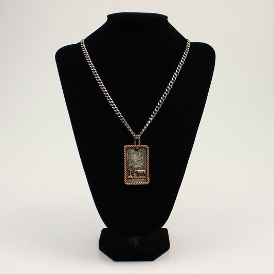 M&F WESTERN PRODUCTS ACCESSORIES PRAYING COWBOY DOG TAG NECKLACE